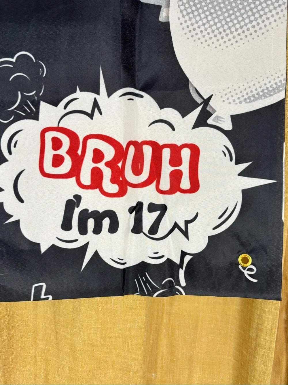 Bruh It's My 17th Birthday Black Party Banner Set